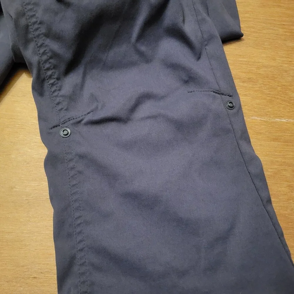 PrAna Pants Womens 10 Gray Halle Hiking Stretch Nylon Roll Up Outdoor Travel Tab - Picture 11 of 16